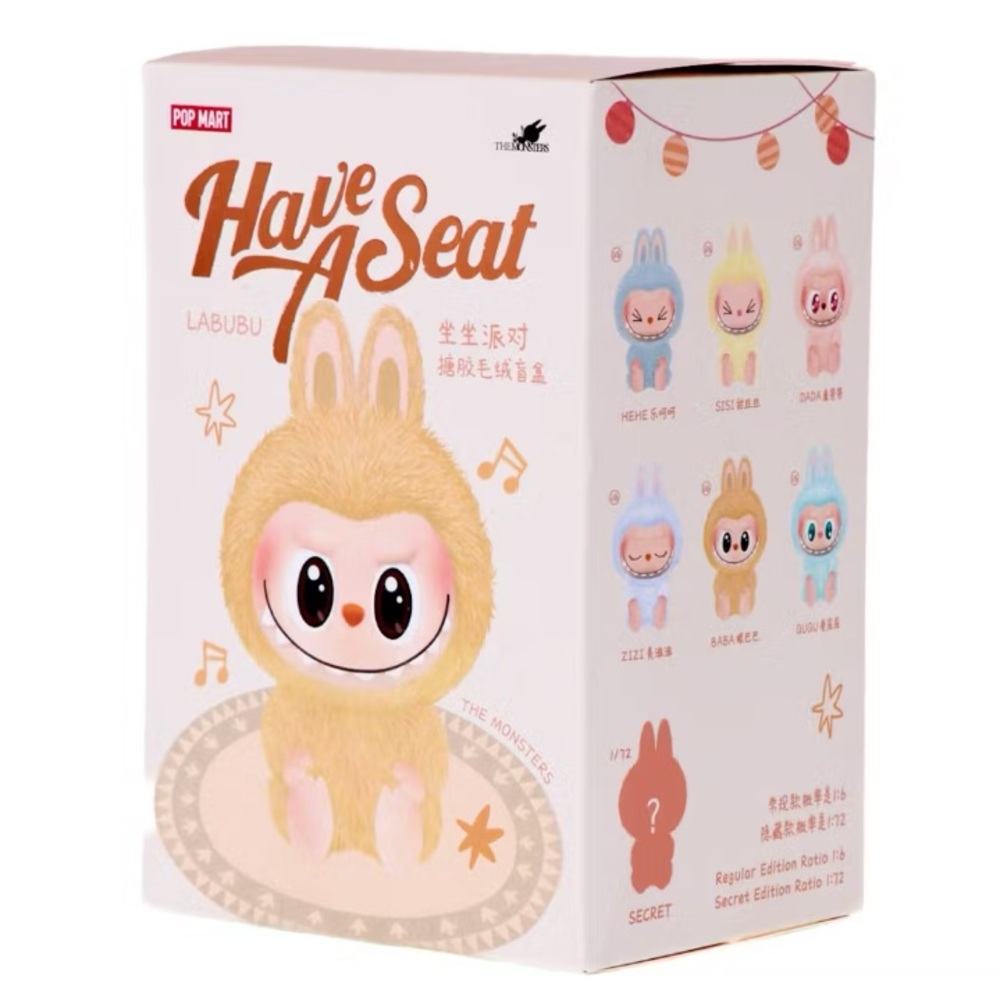NIB POP MART LABUBU THE MONSTERS HAVE A SEAT VINYL PLUSH SINGLE BLIND BOX